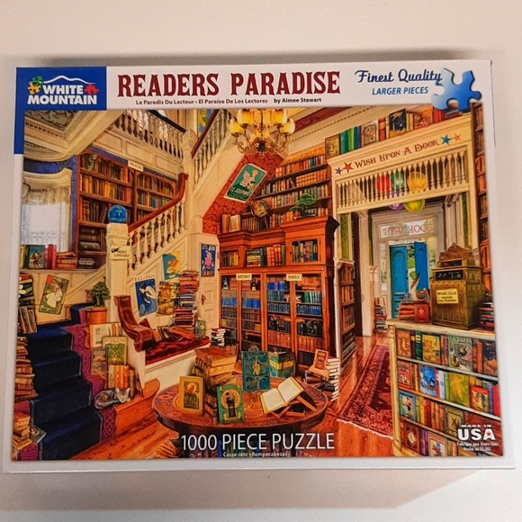 White Mountain Readers Paradise 1000 piece puzzle - Picture 1 of 3